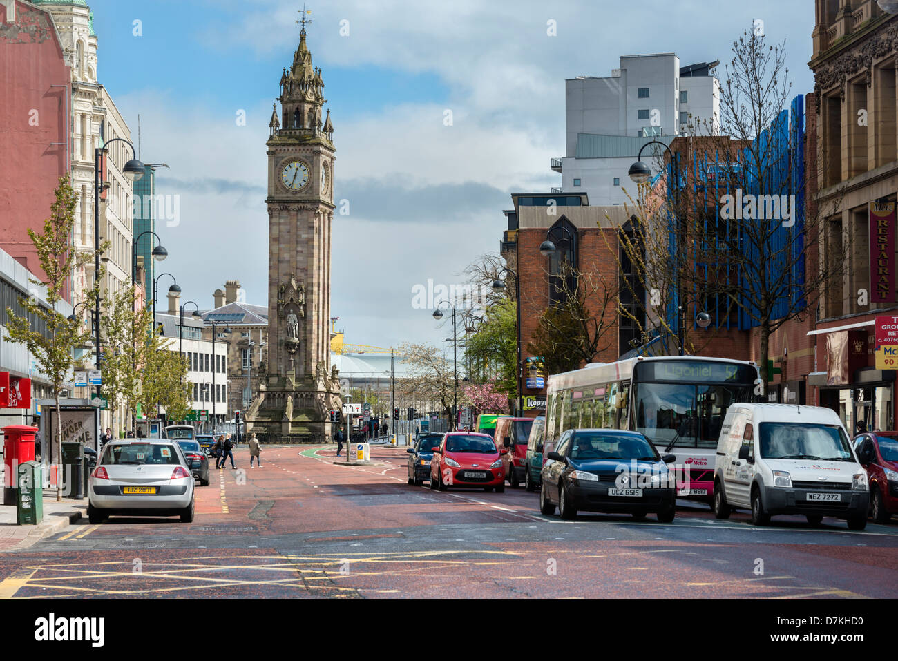High Street Belfast Stock Photo Alamy