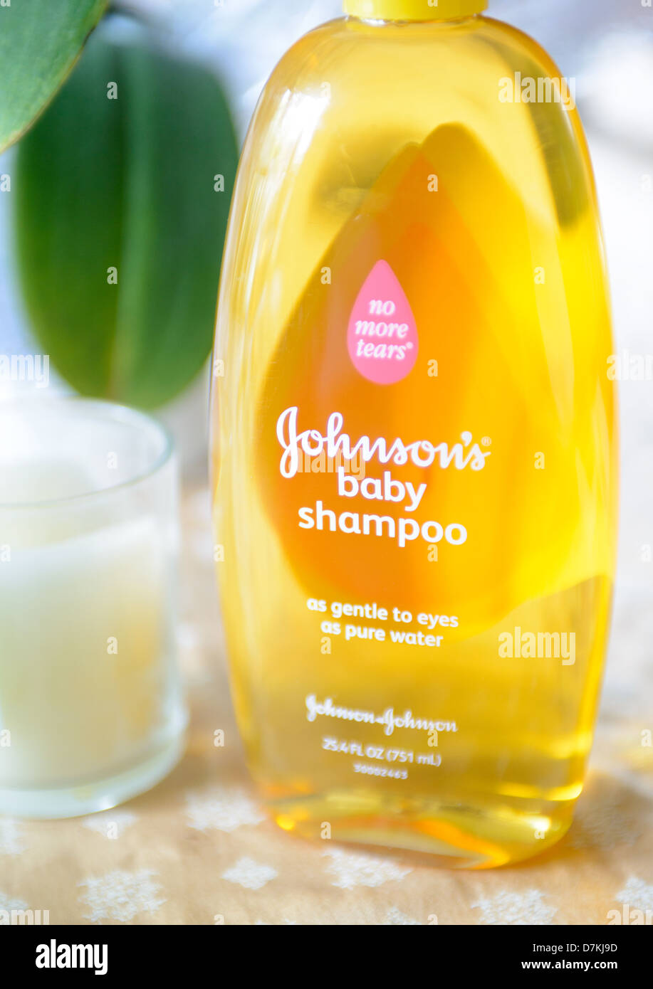 a Johnson's Baby Shampoo bottle Stock Photo Alamy