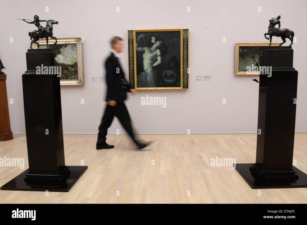 The painting 'Salome' by Franz von Stuck is on display in the newly opened Lenbachhaus in Munich, Germany, 06 May 2013. The Lenbachhaus opens to the public on 08 May after renovation works have been completed. Photo: FELIX HOERHAGER Stock Photo