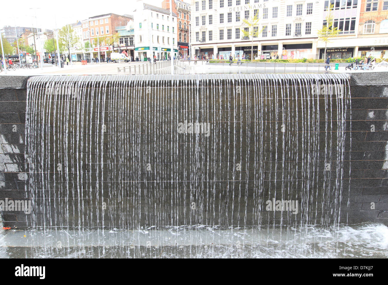 Fountains and water features in The Old Market Square, Nottingham