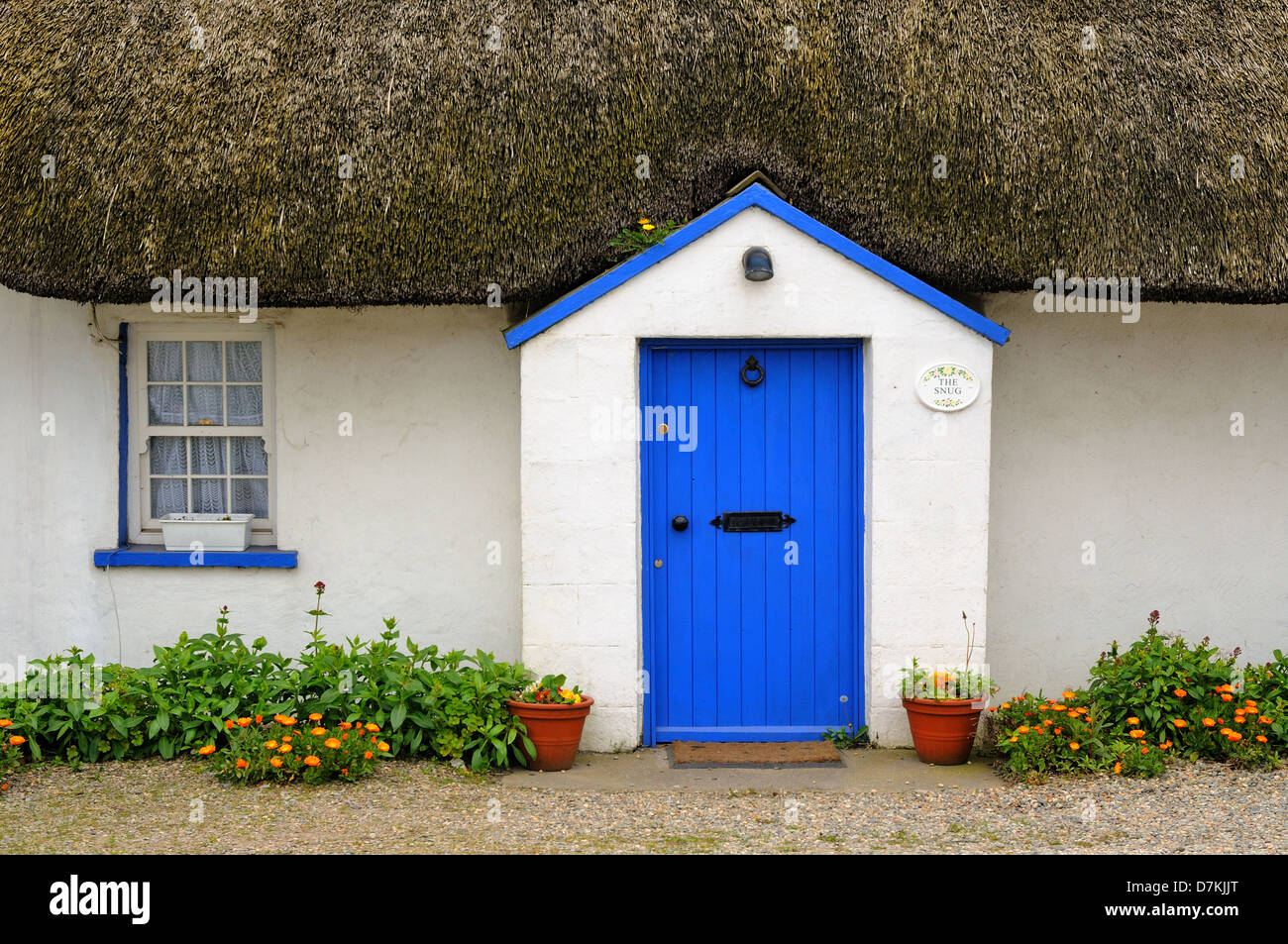 A traditional thatched cottage in Kilmore Quay, Co Wexford, Ireland Stock Photo Alamy