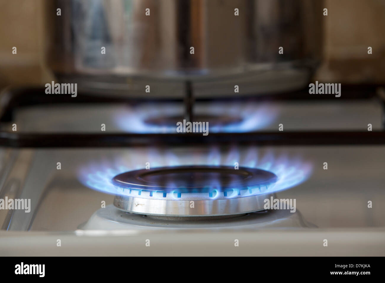 Gas Oven Hob Stock Photo Alamy
