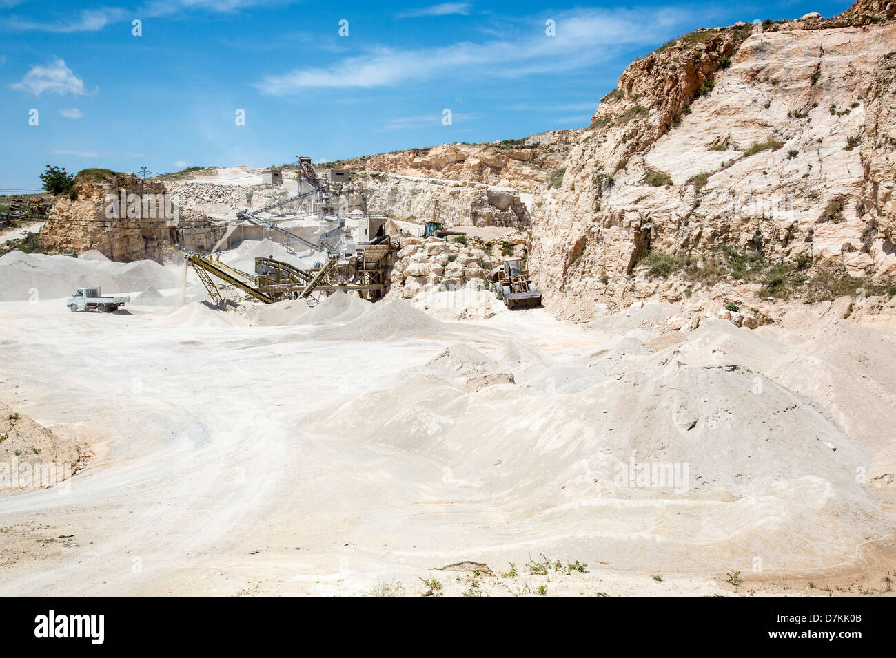 Gravel quarry, Le Kef Tunisia Stock Photo