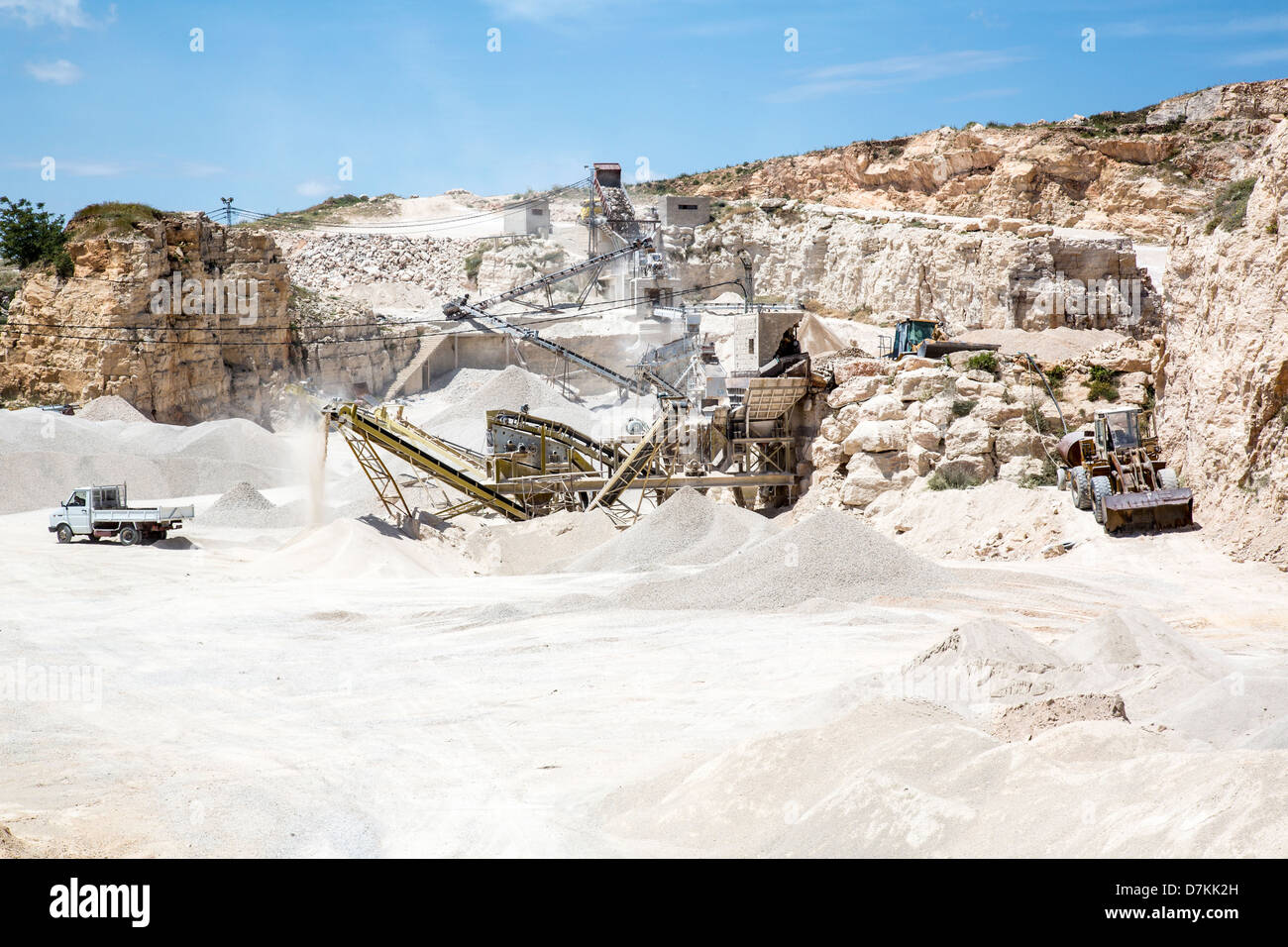 Gravel quarry, Le Kef Tunisia Stock Photo