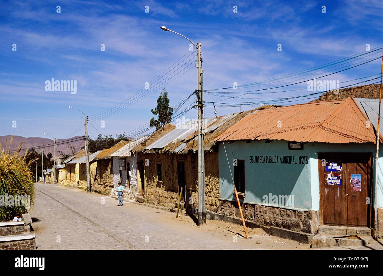 The village of Putre, Altiplano, Chile. Stock Photo