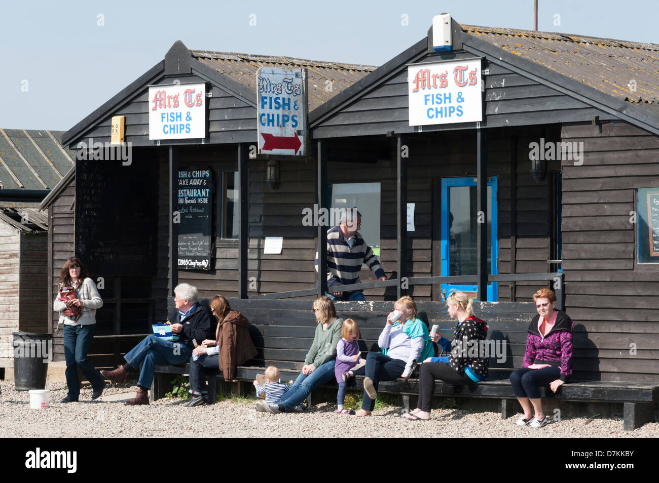 Mrs T's Fish and chip shop at Southwold harbour Southwold Suffolk UK