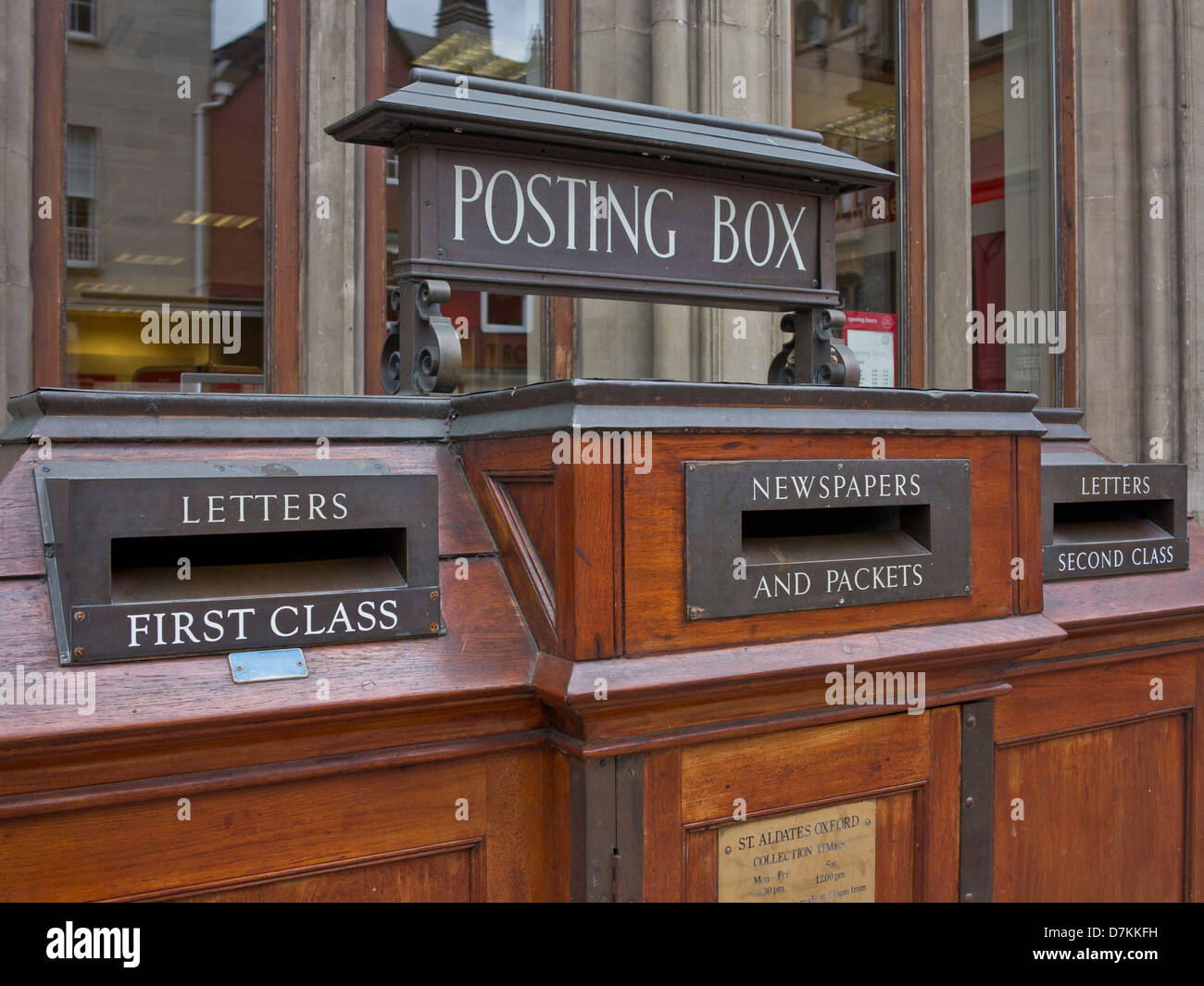 Posting box at an old fashioned Post Office in Oxford, England, UK