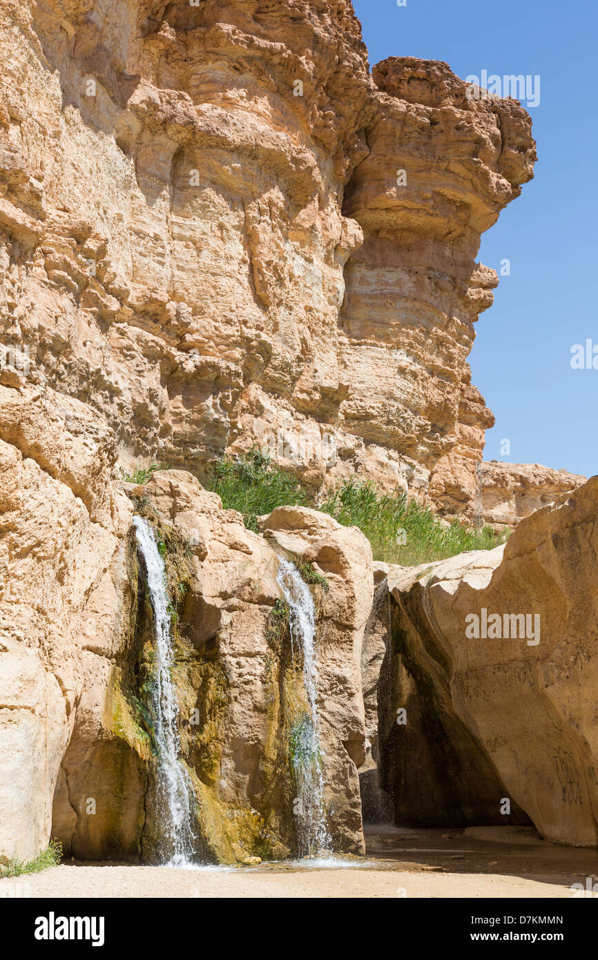 Waterfall in Tamerza Tunisia Stock Photo
