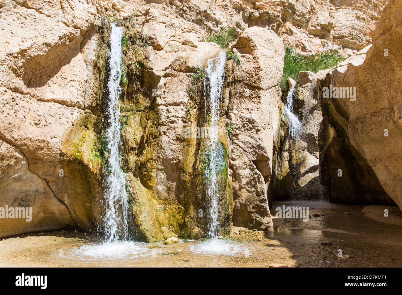 Waterfall in Tamerza Tunisia Stock Photo