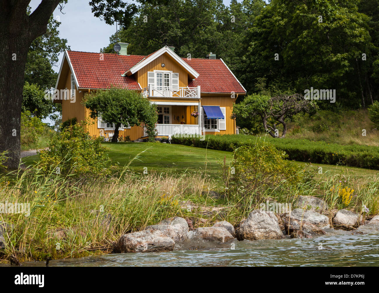 Summer Cottage On Nynashamn A Small Village In The Southern Stock