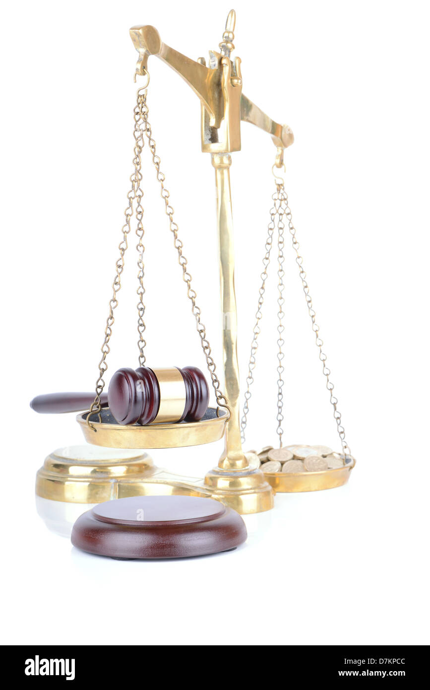 concept of corruption and injustice money out weighing the legal system Stock Photo