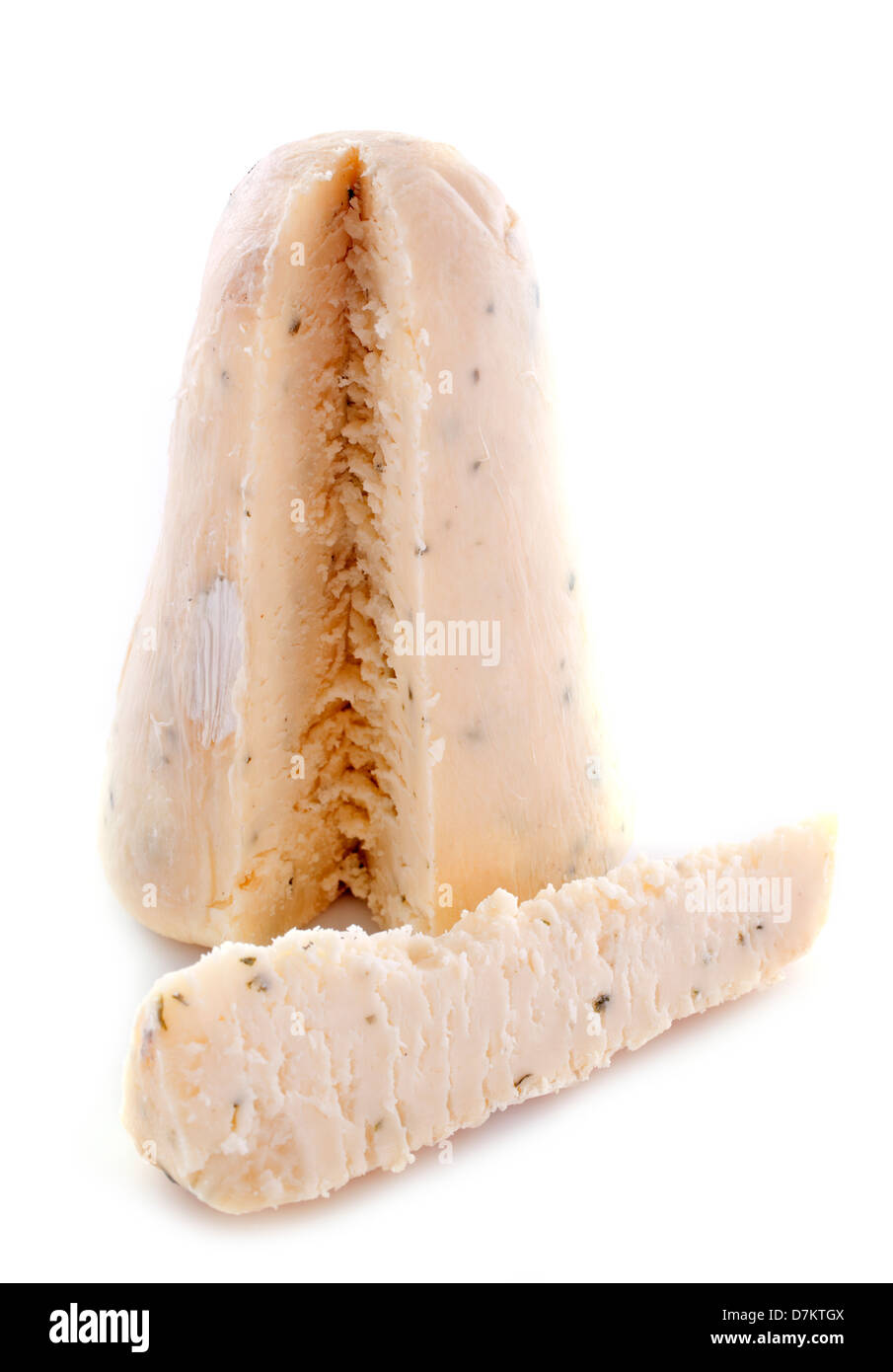Boulette d Avesnes in front of white background Stock Photo
