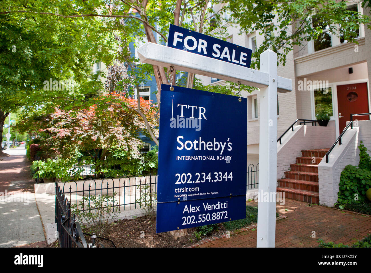 Sotheby's Realty house sale sign Washington, DC USA Stock Photo Alamy
