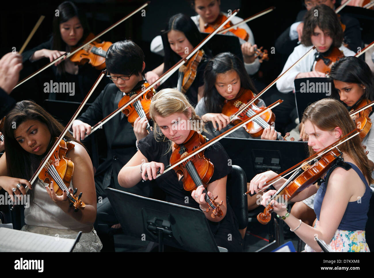 High school orchestra Stock Photo Alamy