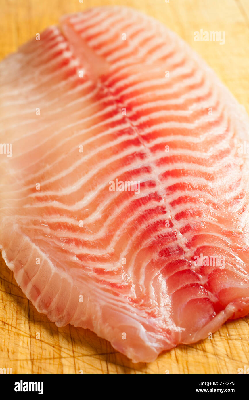 fresh raw tilapia fillets Stock Photo Alamy