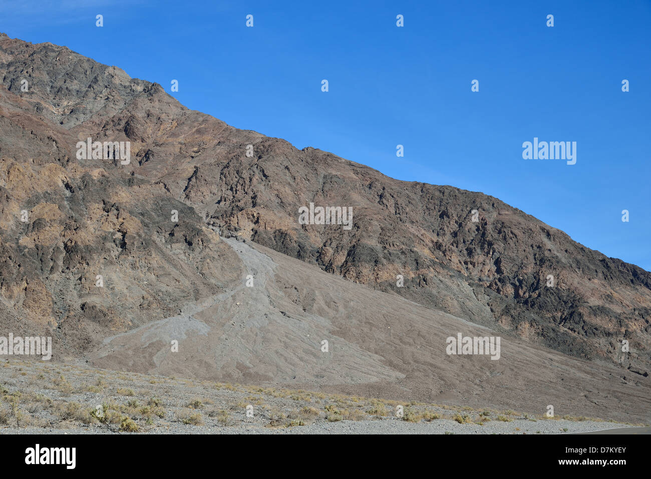 Alluvial fan. Death Valley National Park, California, USA Stock Photo