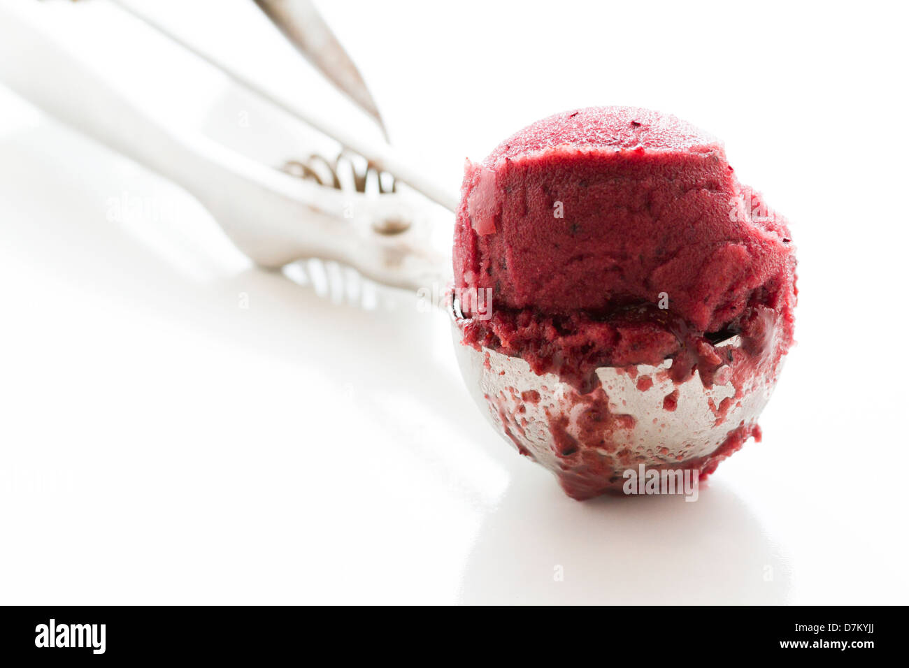 Gourmet mixed berry gelato on a white background Stock Photo Alamy