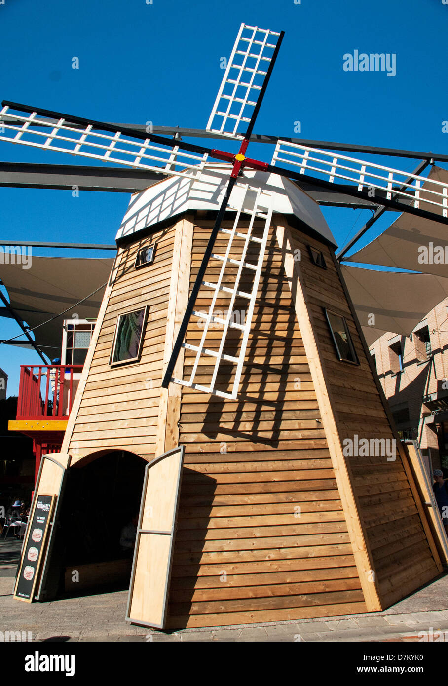 A temporary windmill at The Rocks, Sydney Stock Photo Alamy