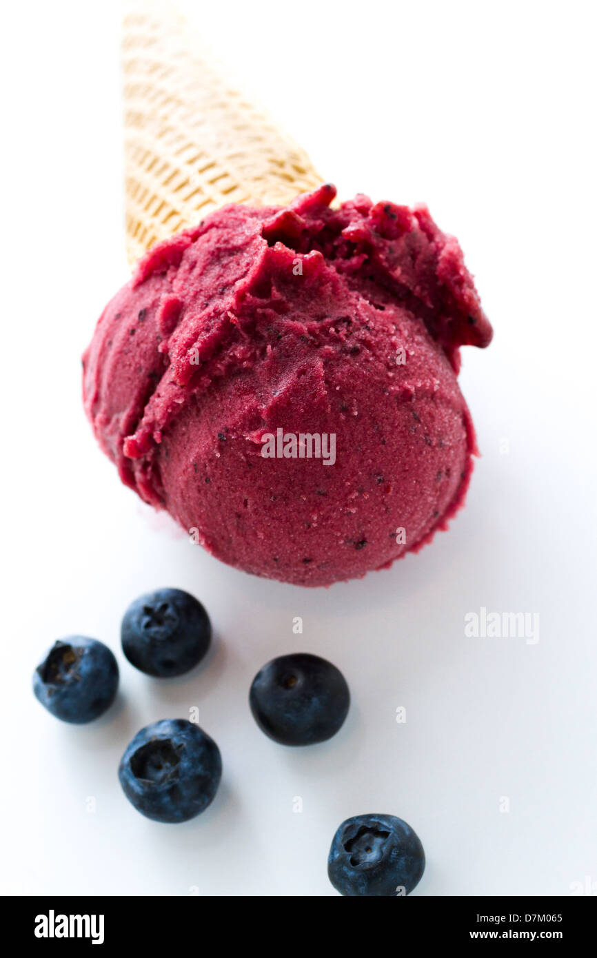 Gourmet mixed berry gelato on a white background Stock Photo Alamy