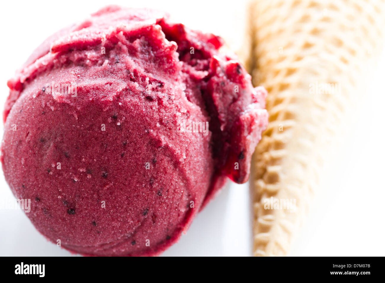 Gourmet mixed berry gelato on a white background Stock Photo Alamy