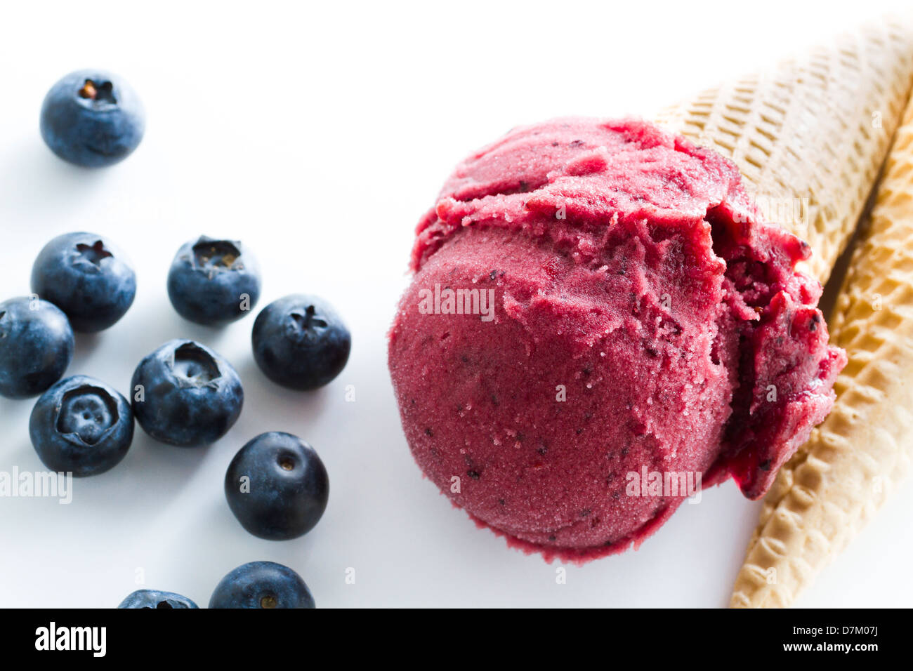 Gourmet mixed berry gelato on a white background Stock Photo Alamy
