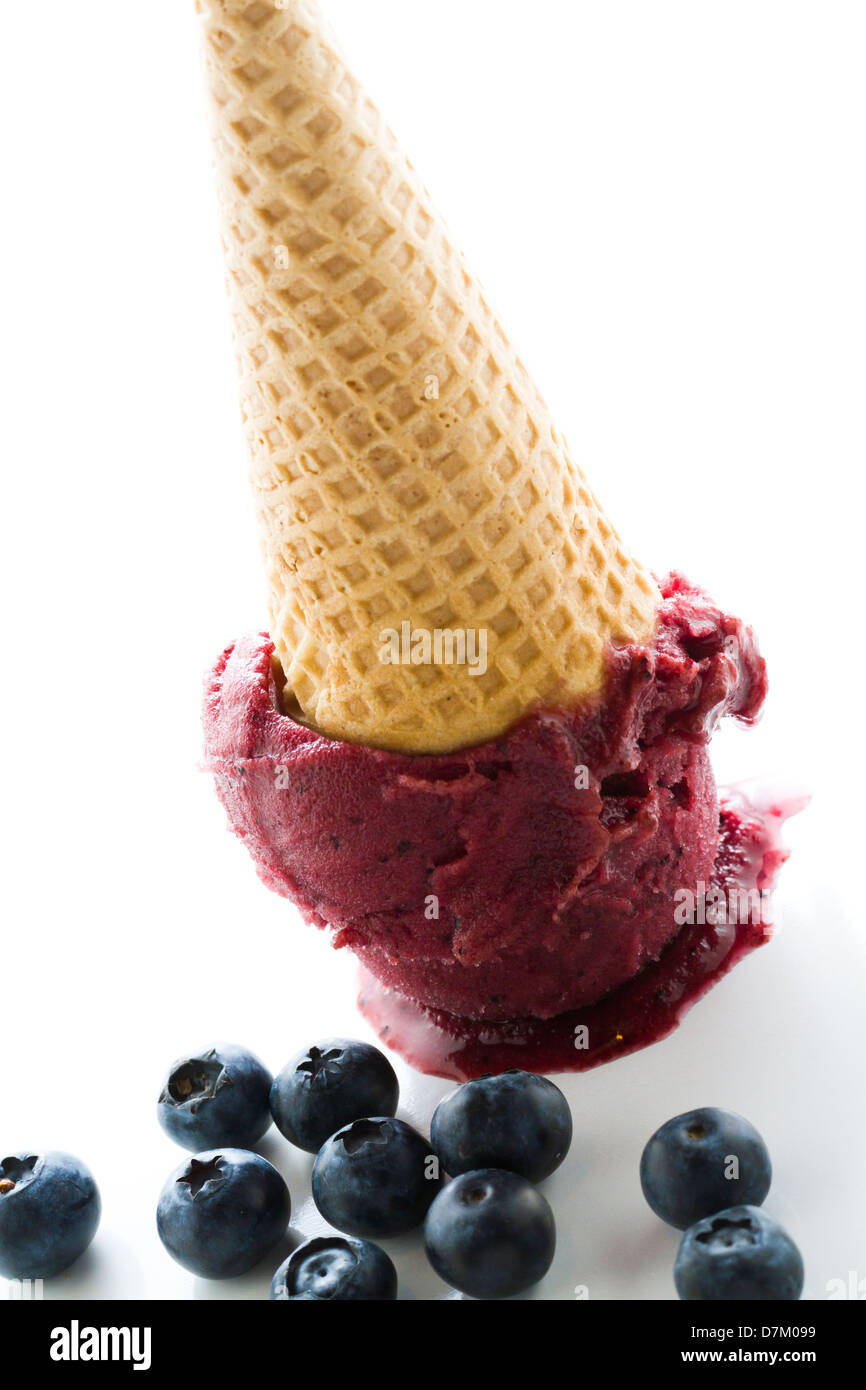 Gourmet mixed berry gelato on a white background Stock Photo Alamy