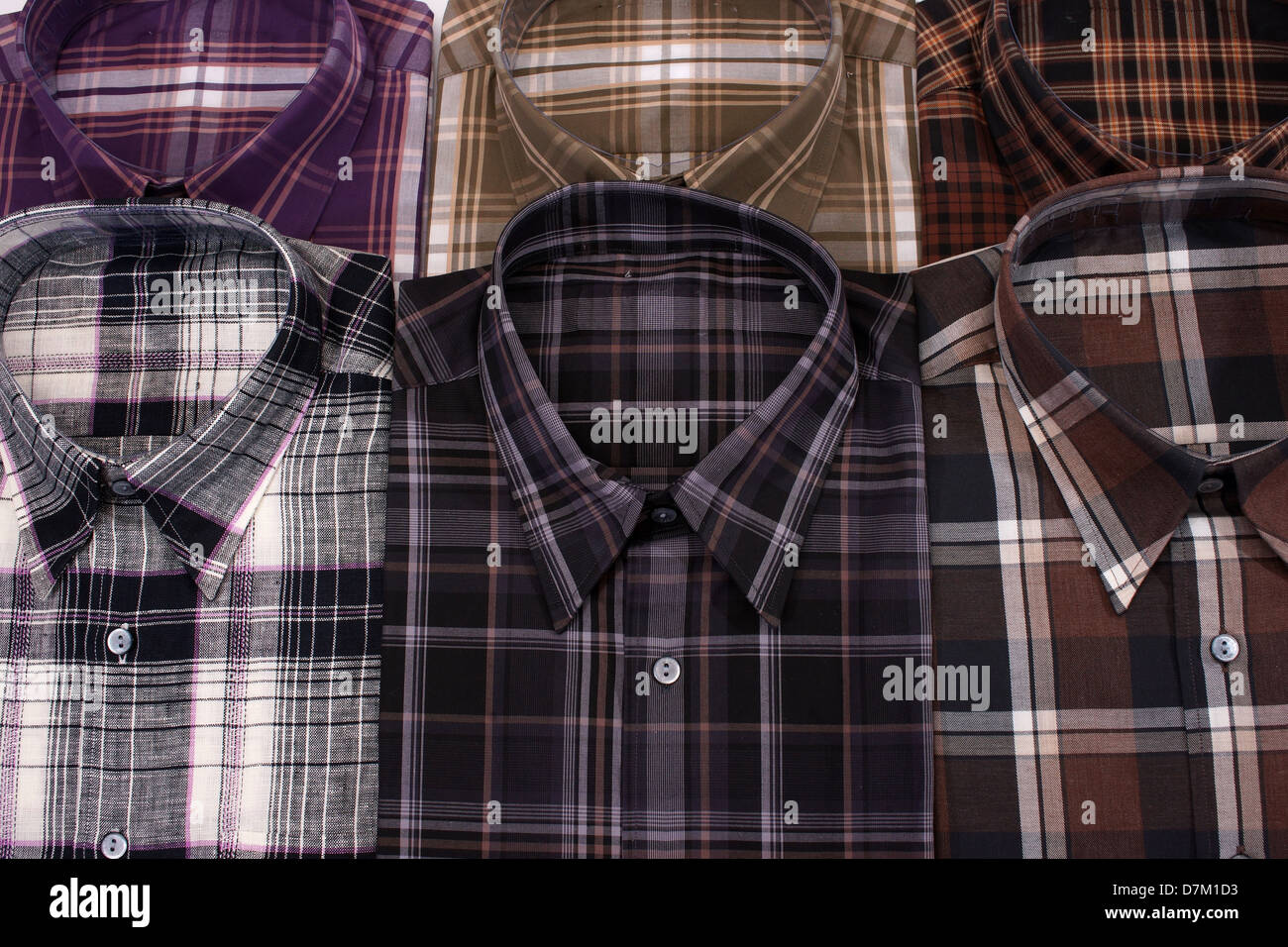 Men's Checked Pattern Casual men's shirt with a checked pattern Stock Photo - Alamy