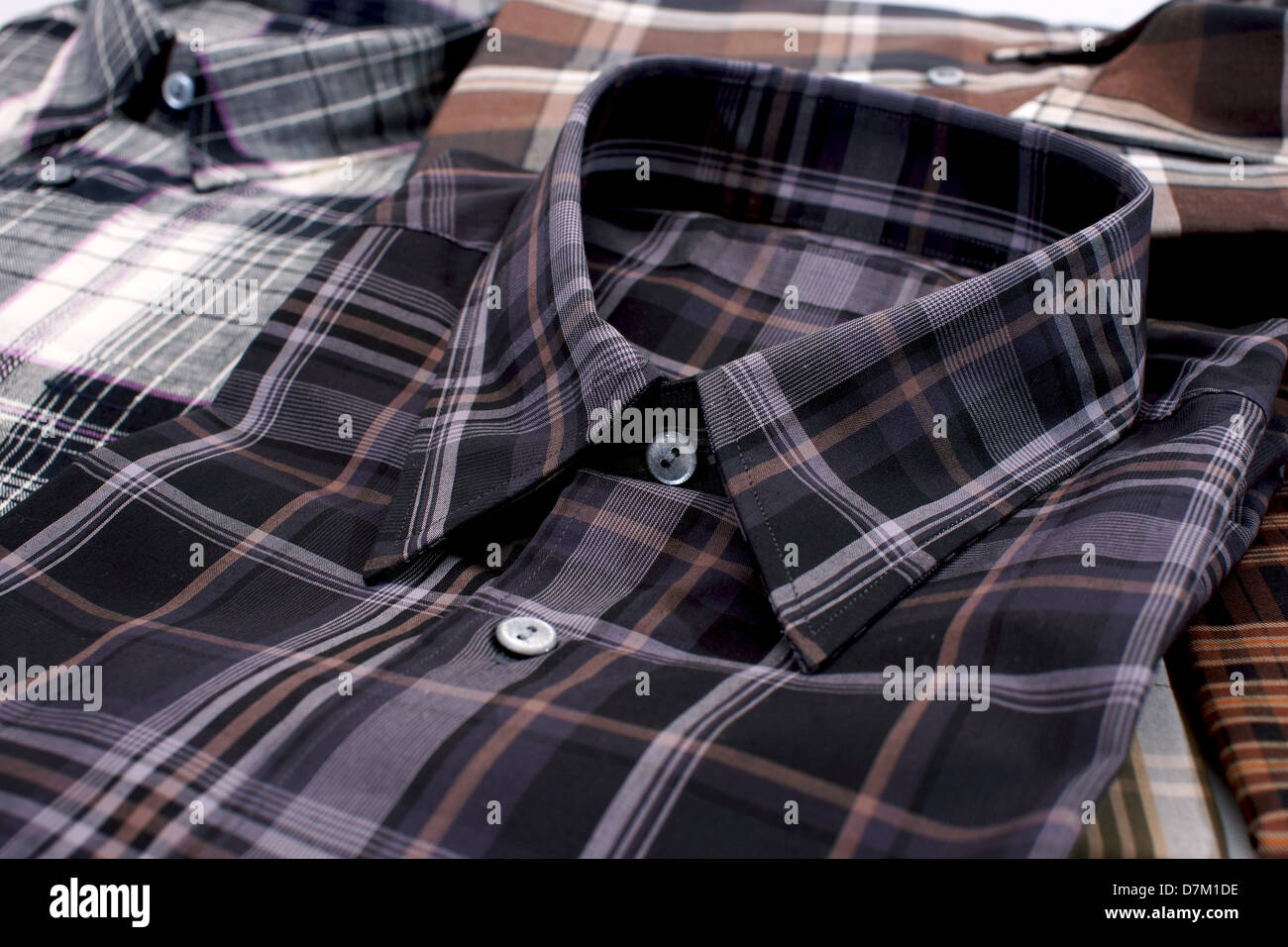 Men's Checked Pattern Casual men's shirt with a checked pattern Stock Photo - Alamy