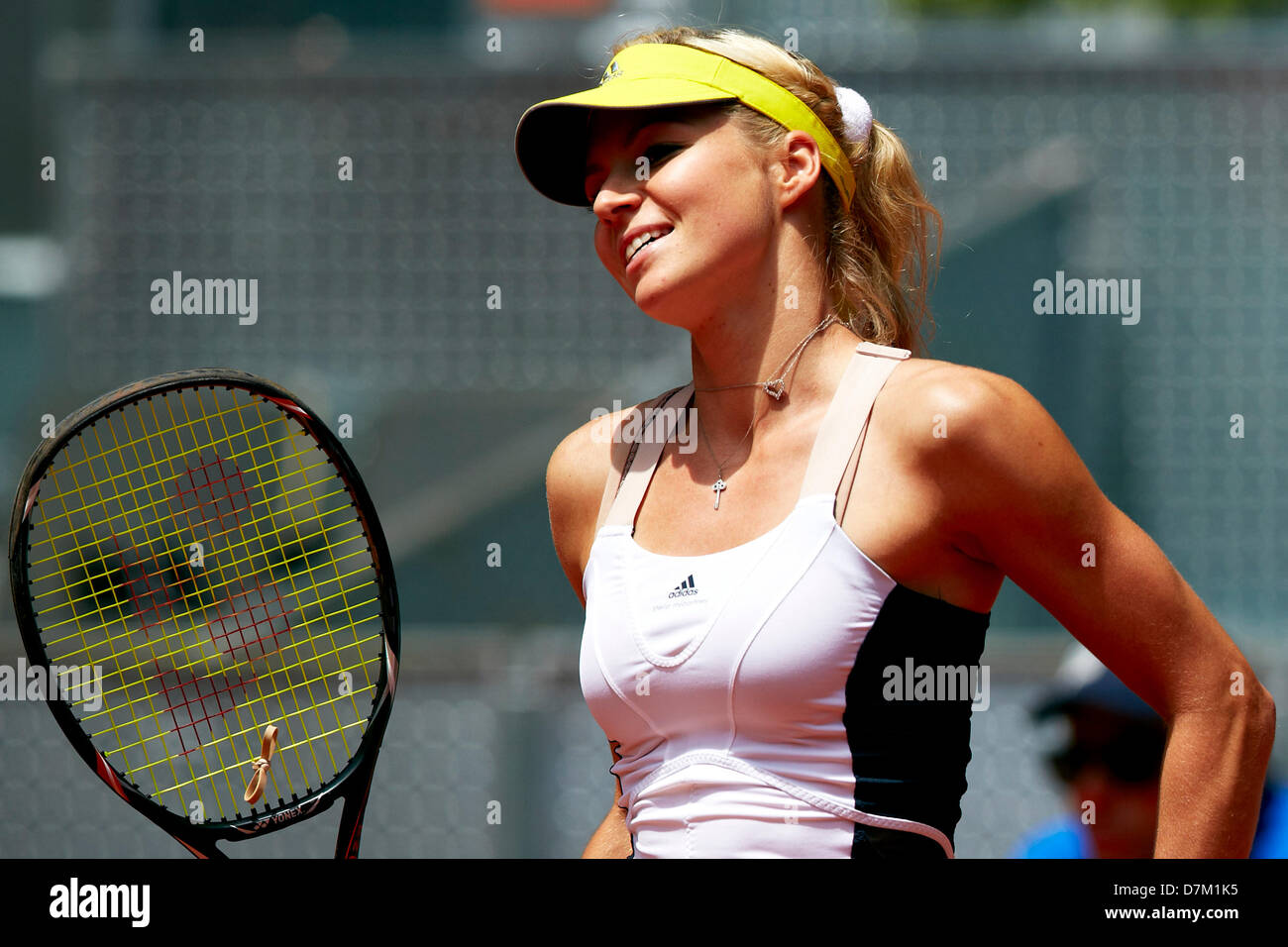 09.05.2013 Madrid, Spain. Maria Kirilenko of Russia reacts during the game  between Serena Williams of USA and Maria Kirilenko of Russia during day seven of the Madrid Open from La Caja Magica. Credit: Action Plus Sports Images/Alamy Live News Stock Photo