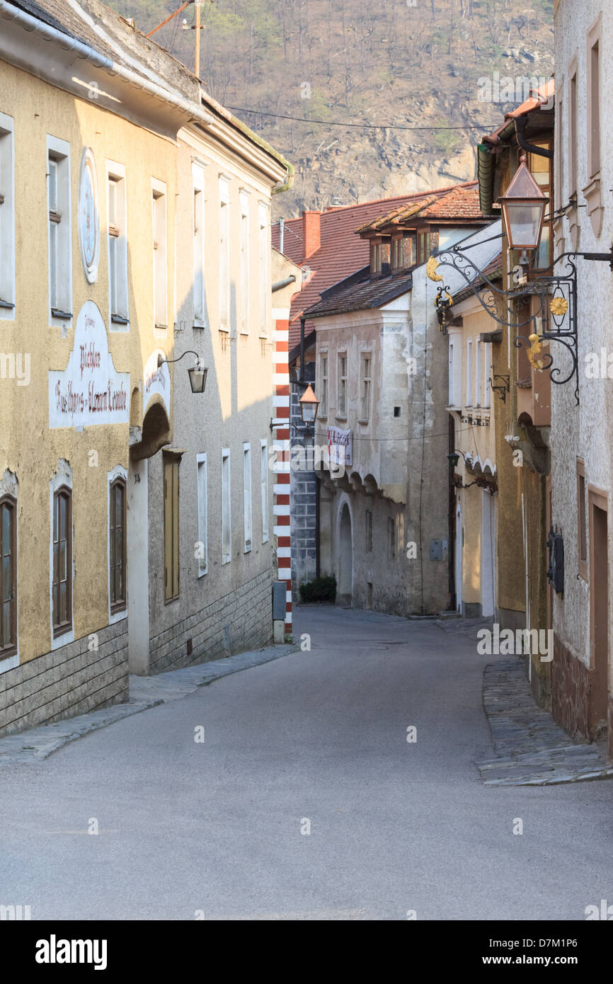 Little street in the Wachau near Krems, Austria Stock Photo