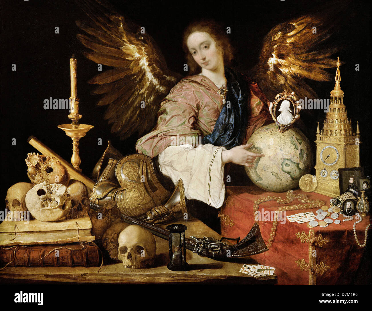 Antonio de Pereda, Allegory of Vanity 1632-1636 Oil on canvas. Kunsthistorisches Museum, Vienna, Austria Stock Photo