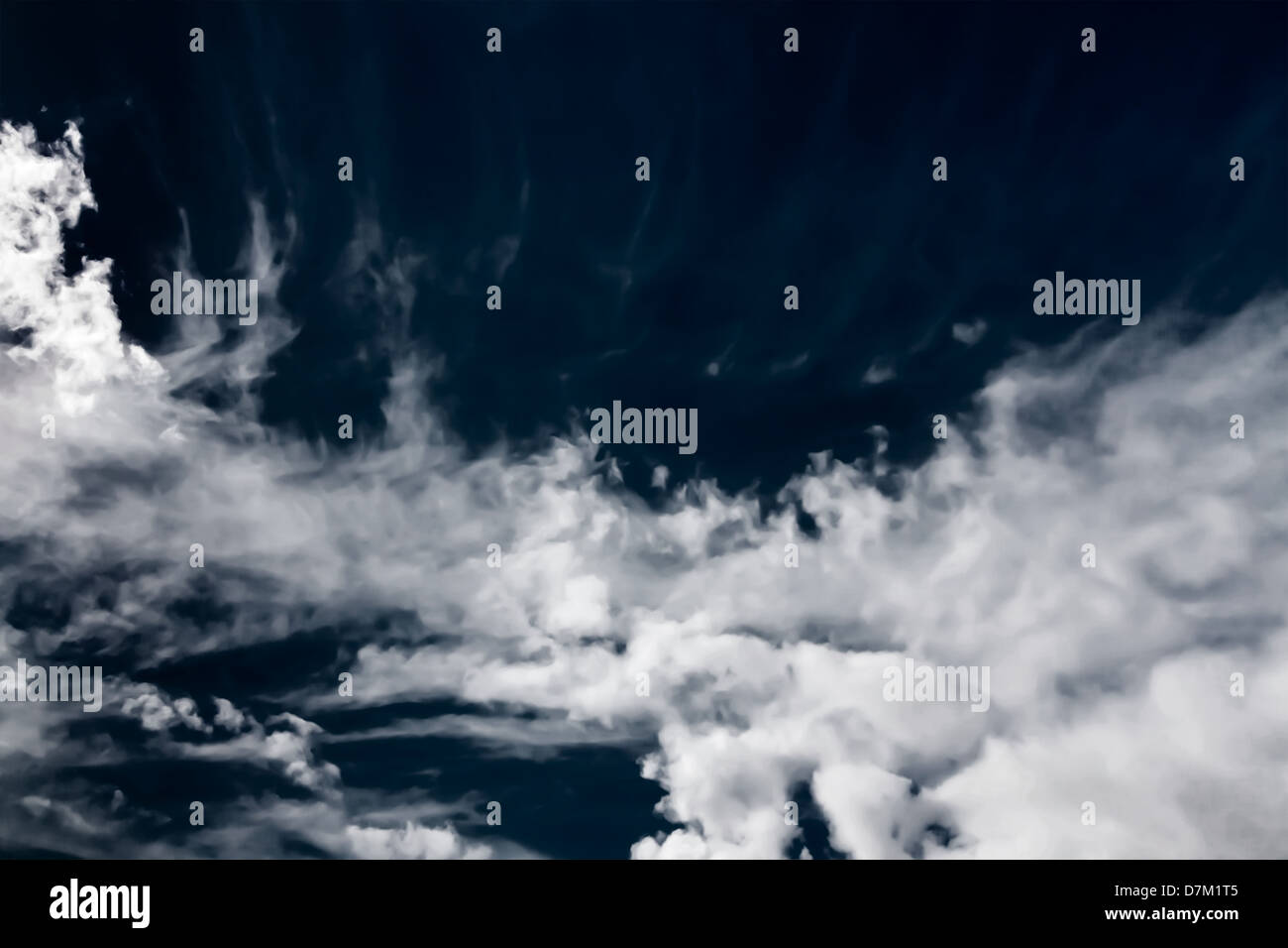 black and white sky with white clouds Stock Photo - Alamy