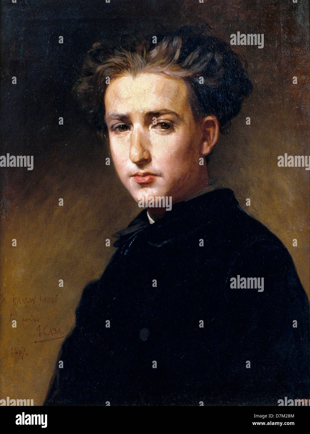 Antoni Caba i Casamitjana, Portrait of the Painter Ramon Padró 1867 Oil
