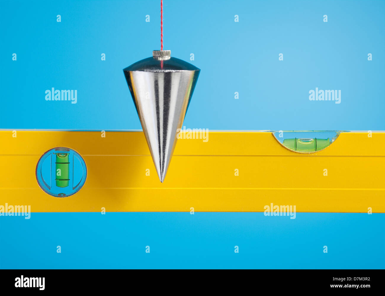 Plumb and water level Stock Photo