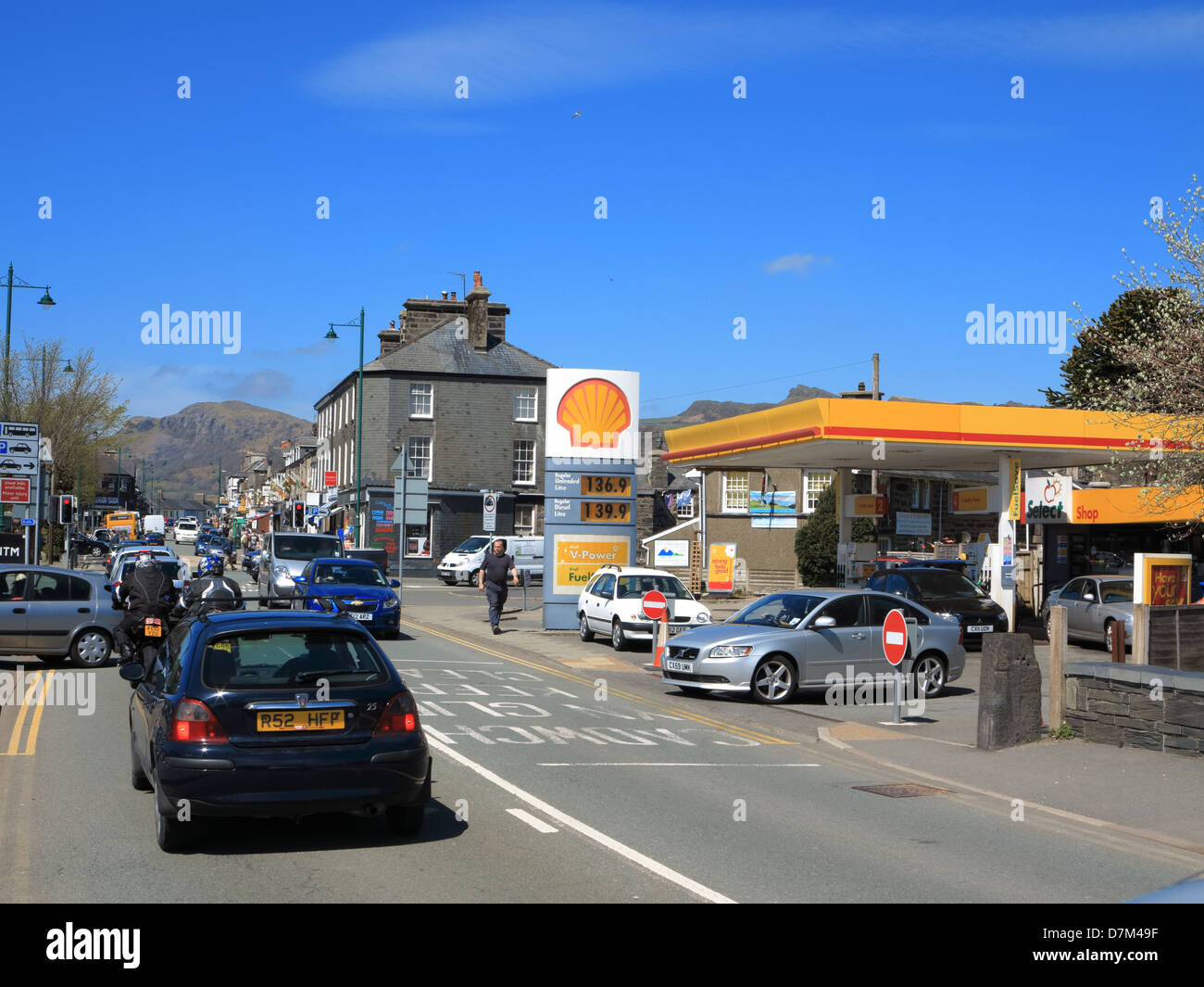 High Street, Porthmadog Stock Photo Alamy