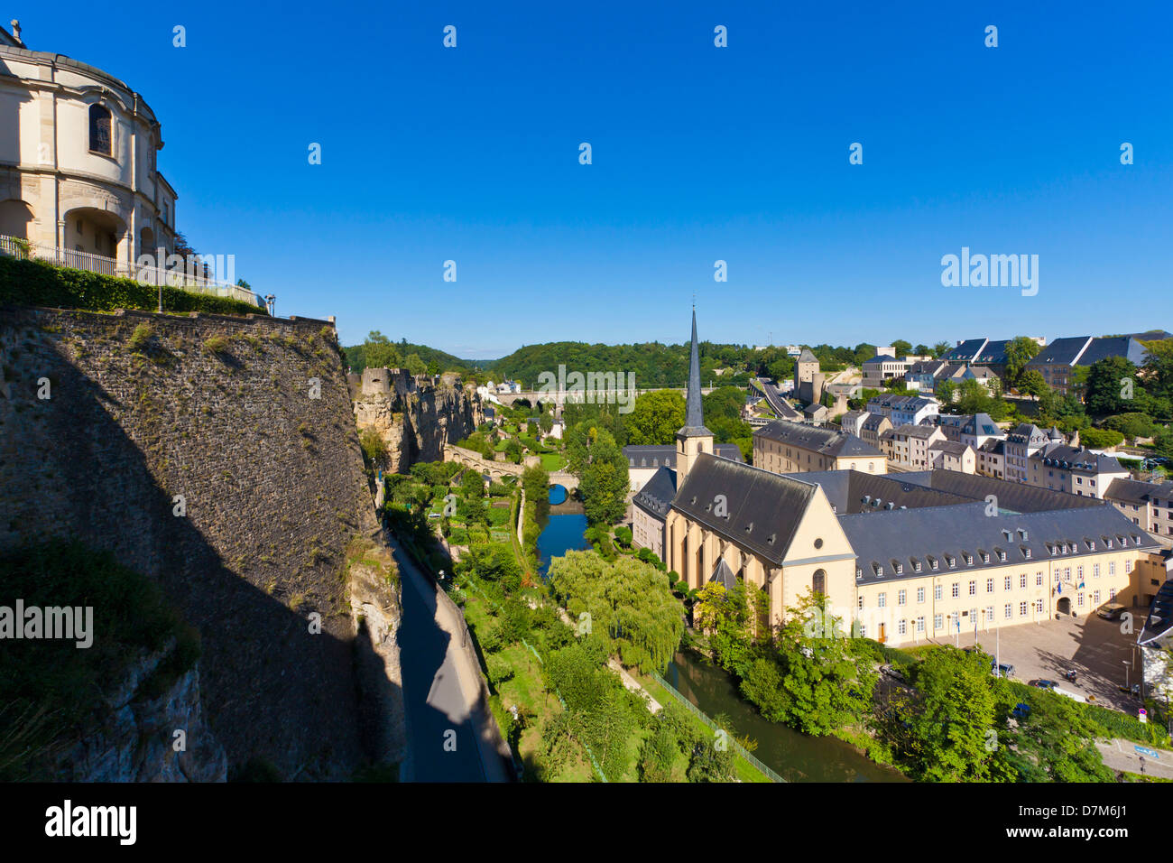 Luxembourg, View of Neumunster Abbey Stock Photo