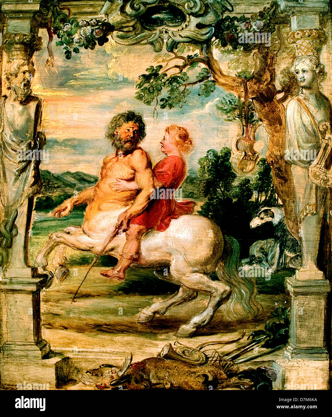 Achilles educated by the centaur Chiron Peter Paul Rubens 1577-1640 Flemish Belgian Belgium Stock Photo