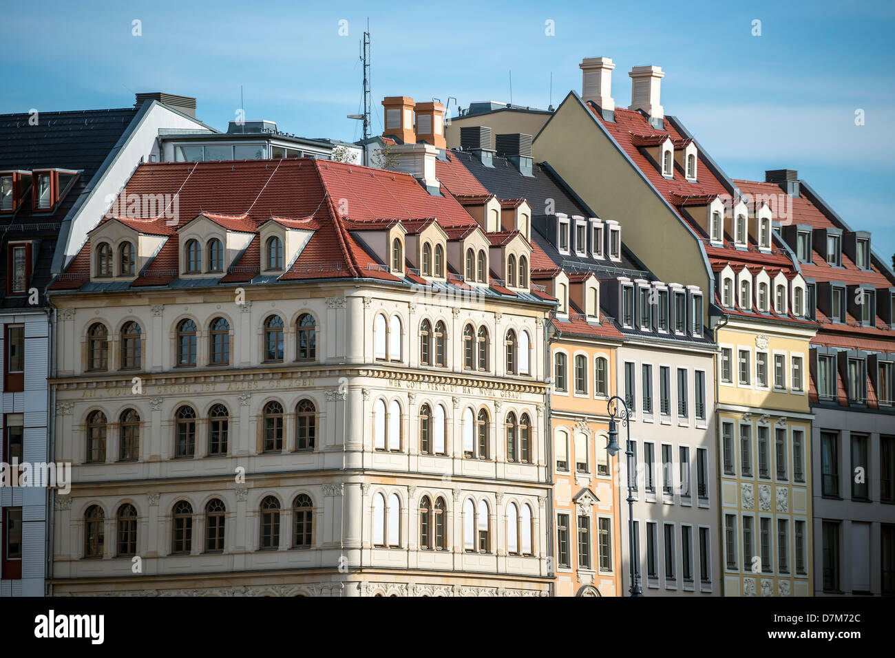 Closeup view of houses in the city of Dresden, Germany Stock Photo Alamy