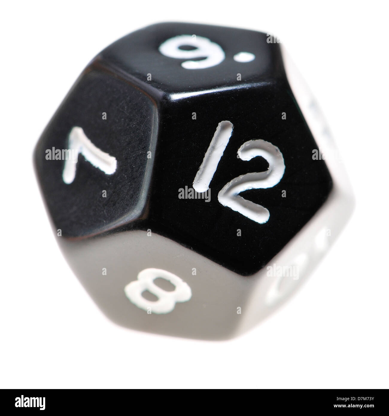 Gaming dice - 12-sided dodecahedron Stock Photo