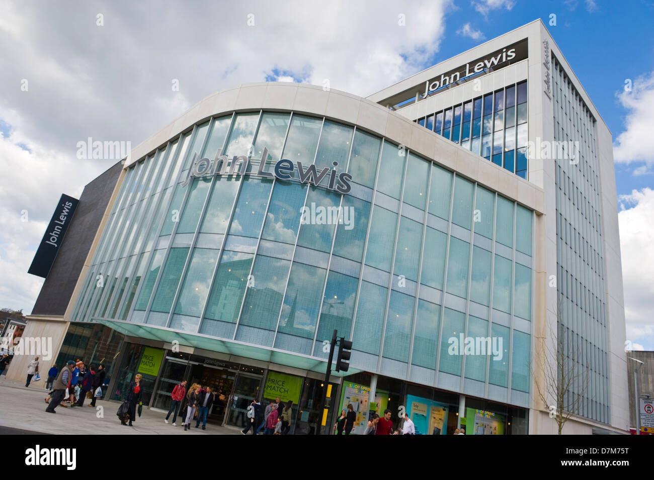 John Lewis store on high street in city centre of Exeter Devon England