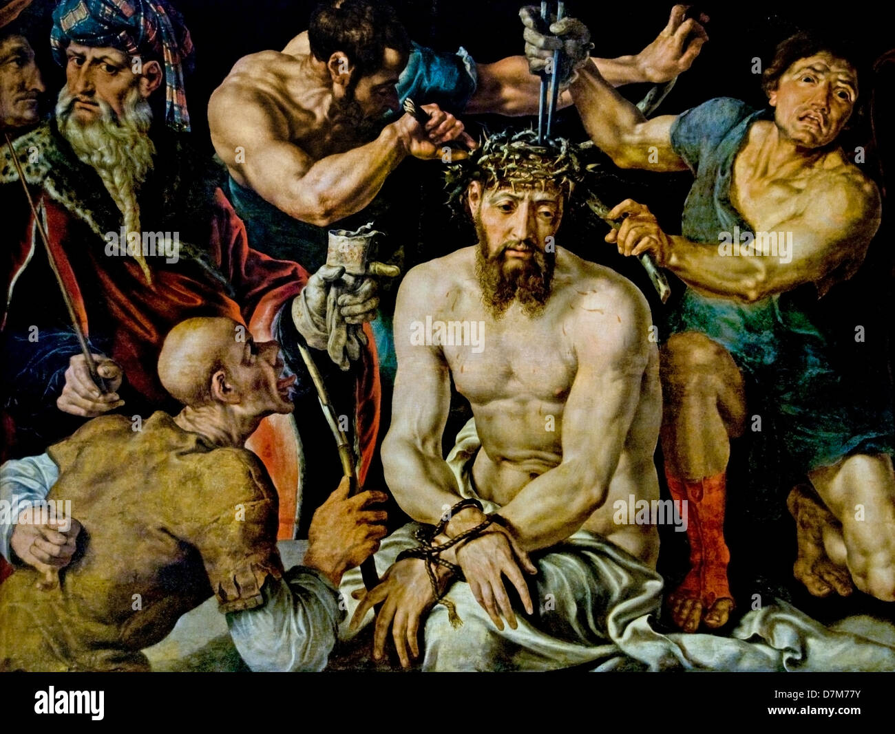 Maerten Van Heemskerck 1498 1574 Jesus Crowned With Thorn 1550 Dutch 