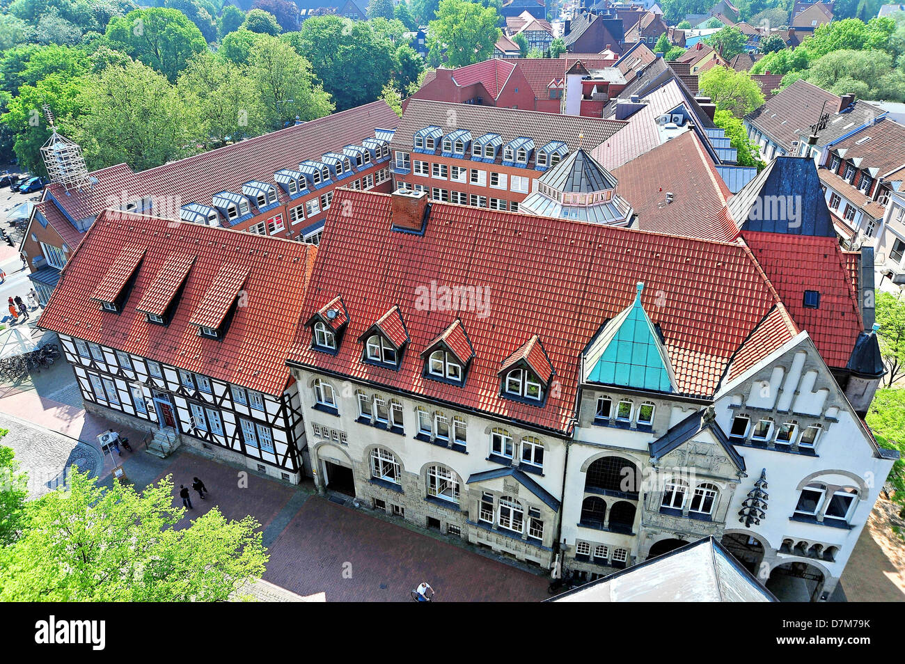 townhall, Germany, Wunstorf, Lower Saxony Stock Photo