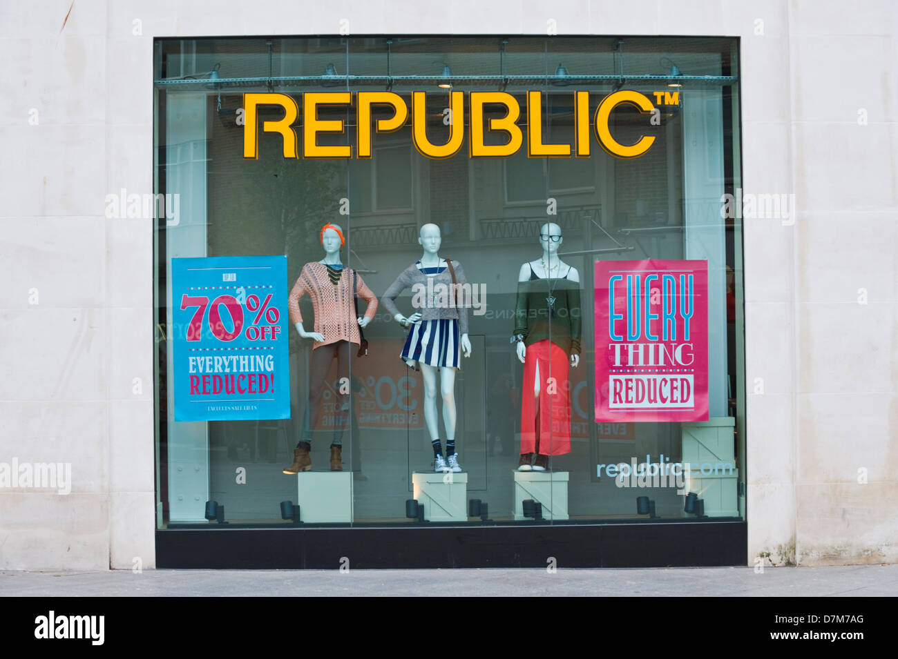 REPUBLIC clothing store on high street in city centre of Exeter Devon ...