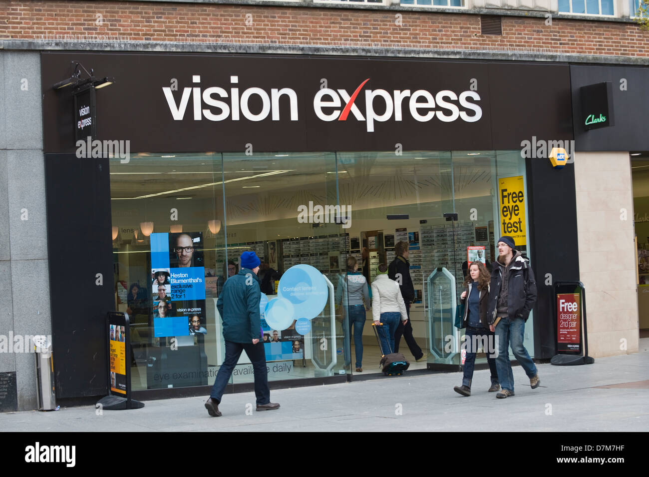 VISION EXPRESS store on high street in city centre of Exeter Devon England  UK Stock Photo - Alamy