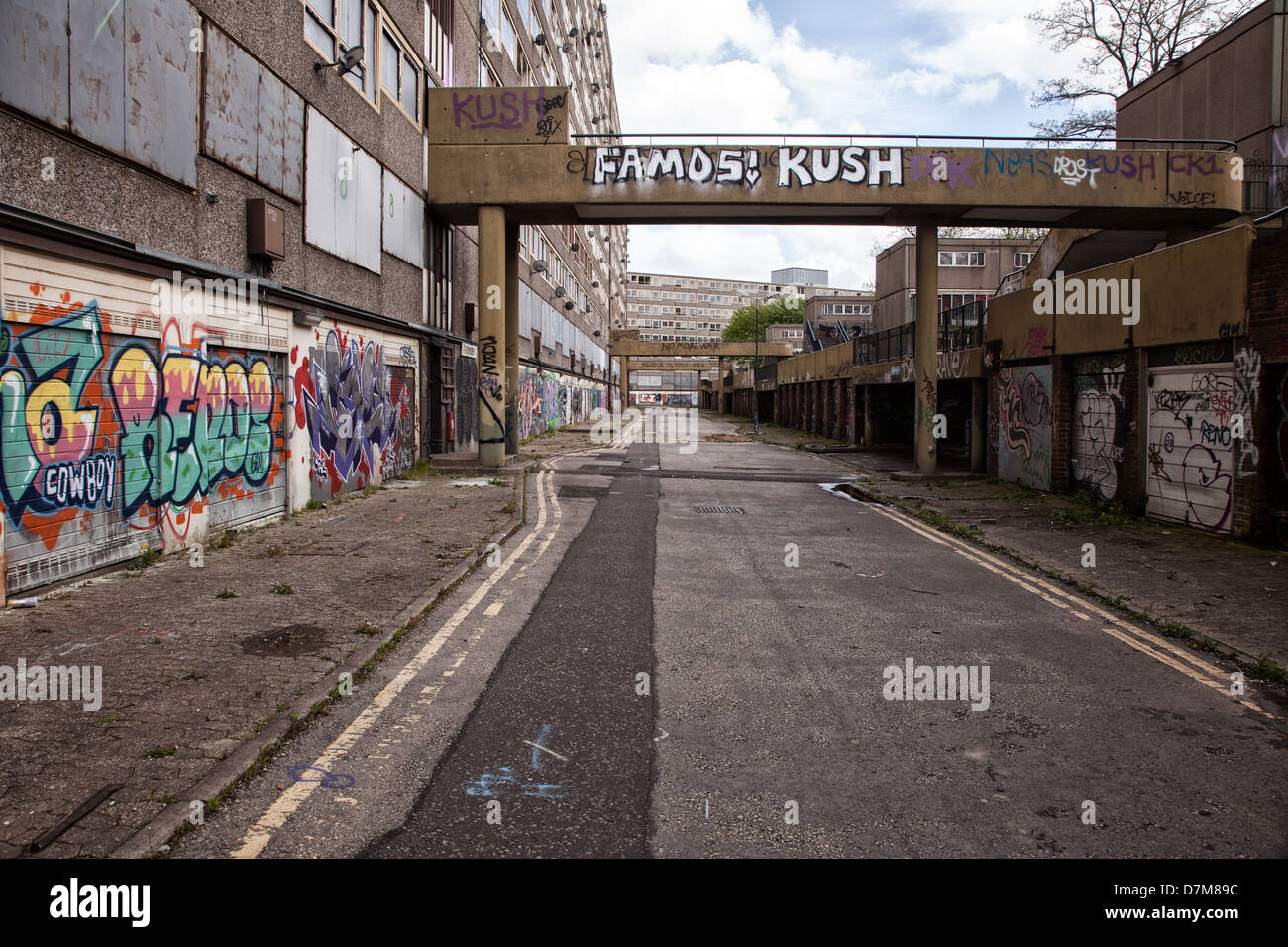 Showing a derelict abandoned council estate in Elephant and Castle, now ...