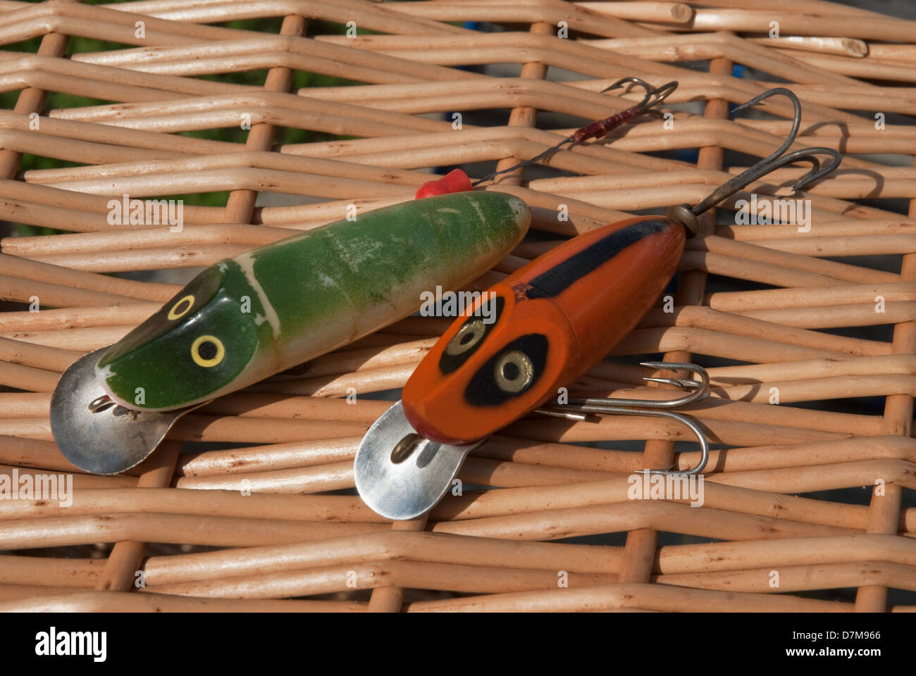 A selection of vintage pike fishing lures Stock Photo - Alamy