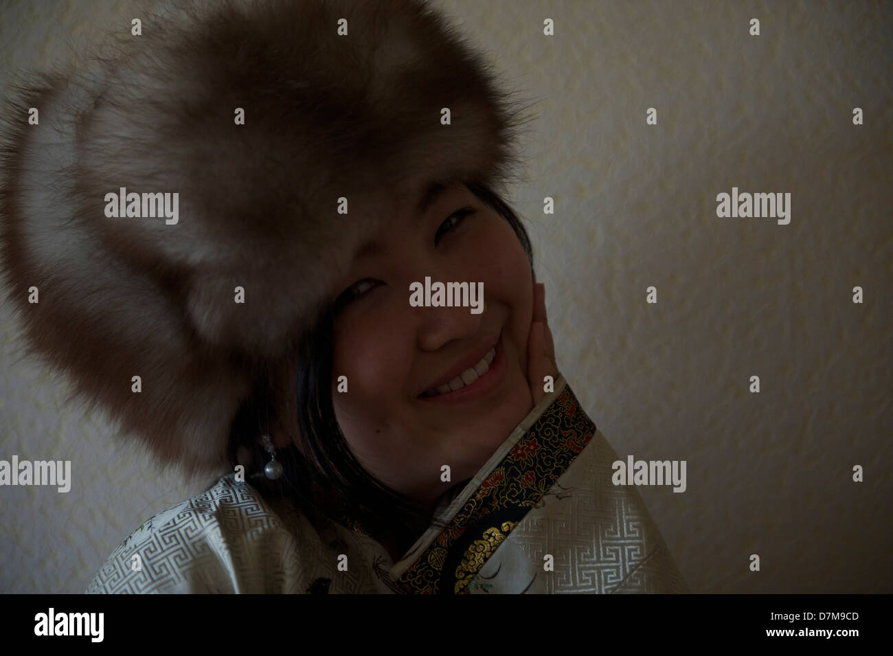 mongol girl Stock Photo