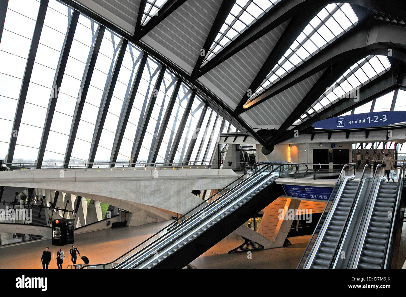 TGV railway station Lyon-Saint-Exupéry international airport Satolas Rhône Rhone-Alpes France Stock Photo