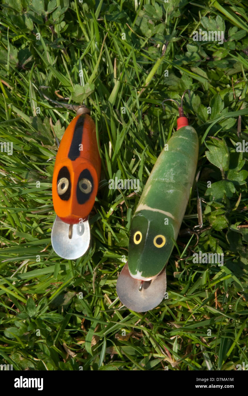 A selection of vintage pike fishing lures Stock Photo - Alamy