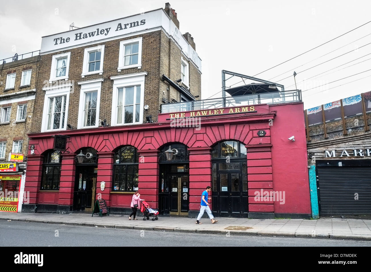 The Hawley Arms public house in Camden in the UK. Stock Photo